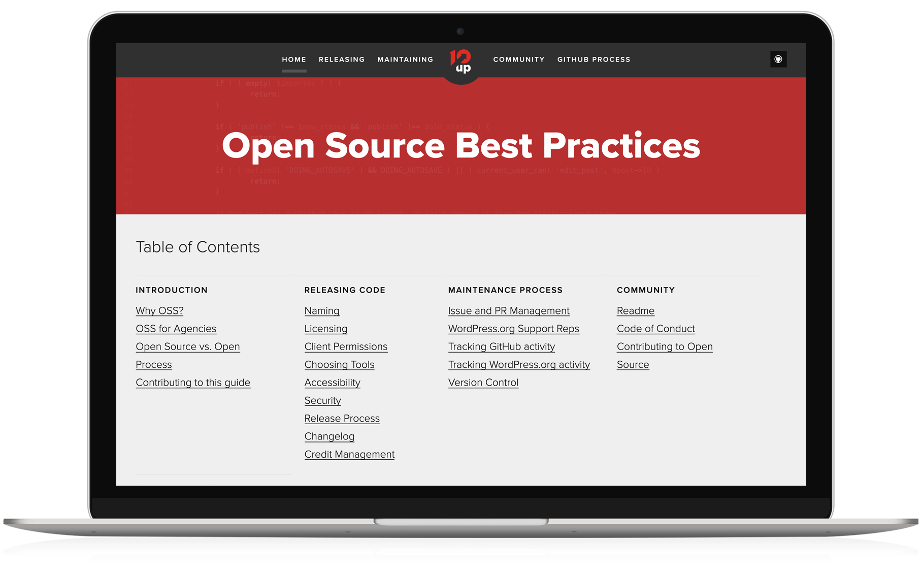 10up Open Source Best Practices GitHub Repo Home Page